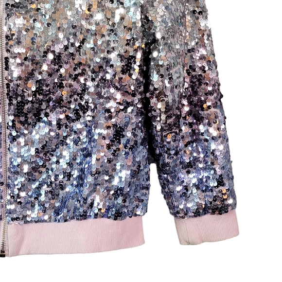 D-Signed Disney Sequence Shimmery Pink Fashion Lightweight Jacket Youth Size L - Picture 6 of 16